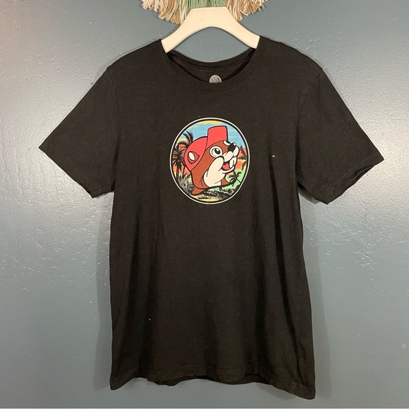 Bucee’s Men’s Black Short Sleeve Crewneck Mascot Graphic Tee Size M - Picture 1 of 4
